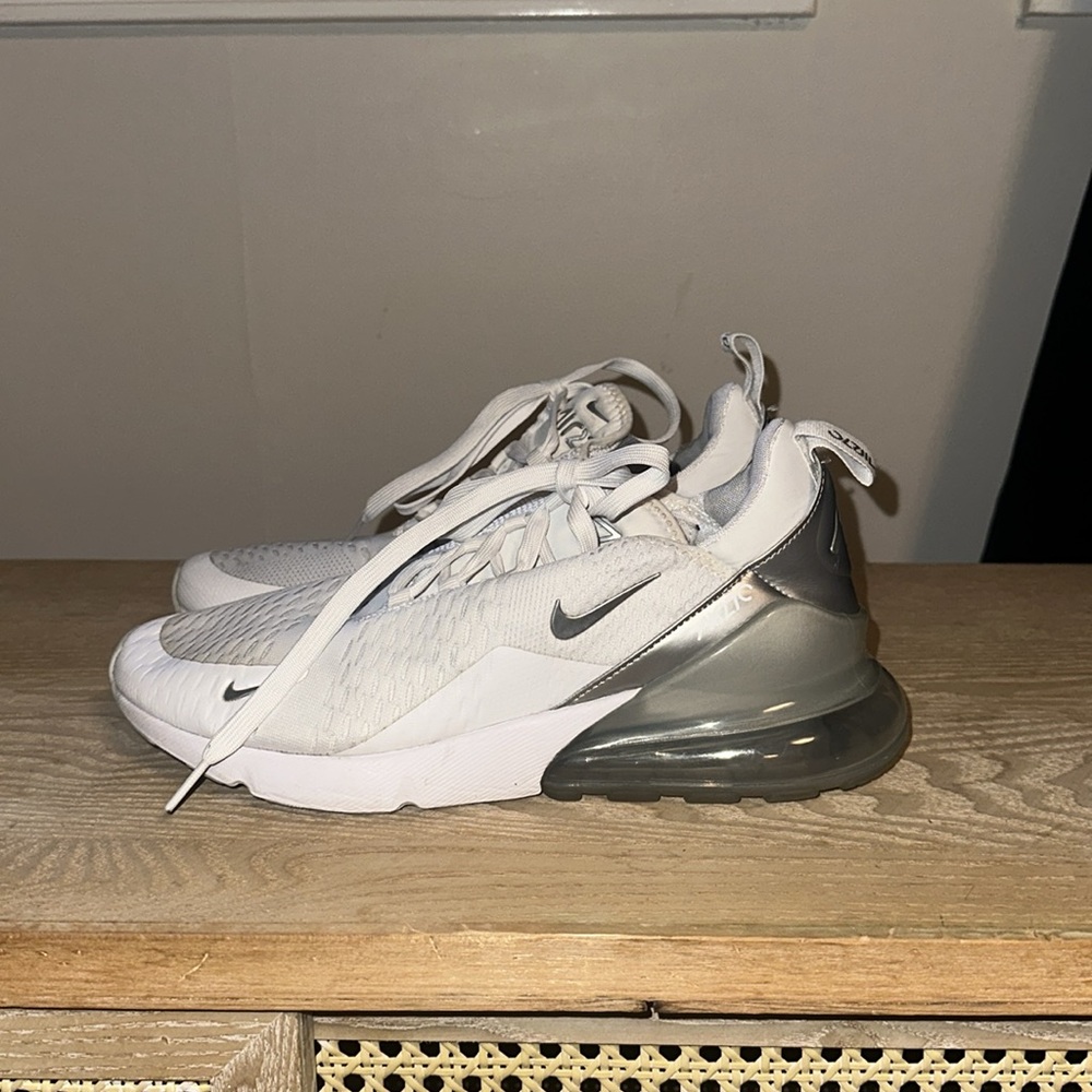 Nike Air Max White and Gray Sneakers - Picture 3 of 6